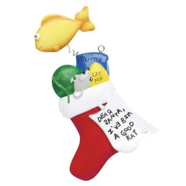 Personalized Cat Stocking Ornament