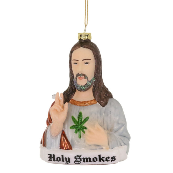 Cody Foster Holy Smokes Glass Ornament
