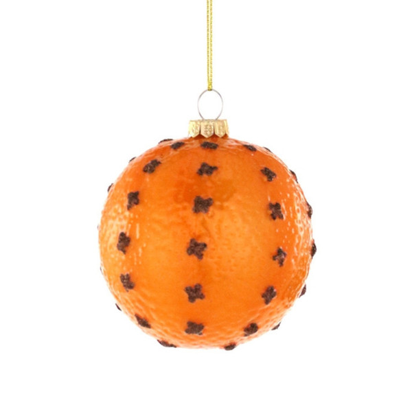Cody Foster Glass Orange Pomander Ornament