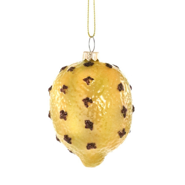 Cody Foster Glass Clove Spiked Lemon Ornament