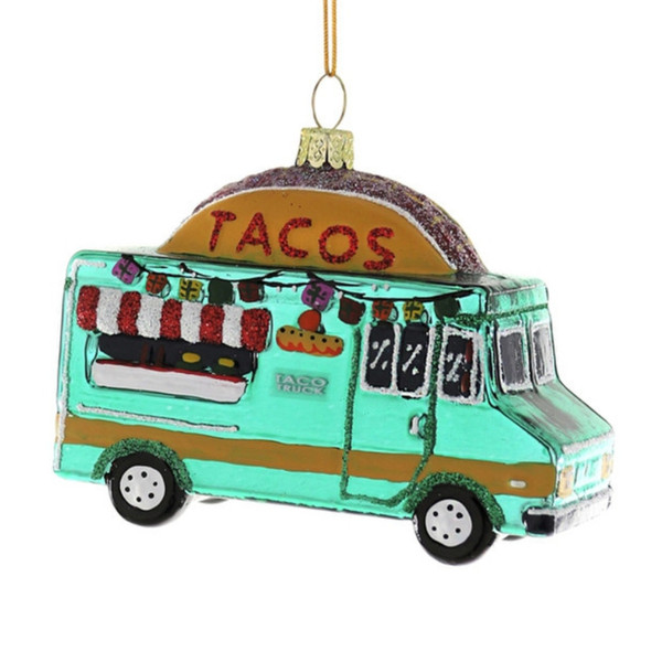 Cody Foster Glass Taco Truck Ornament