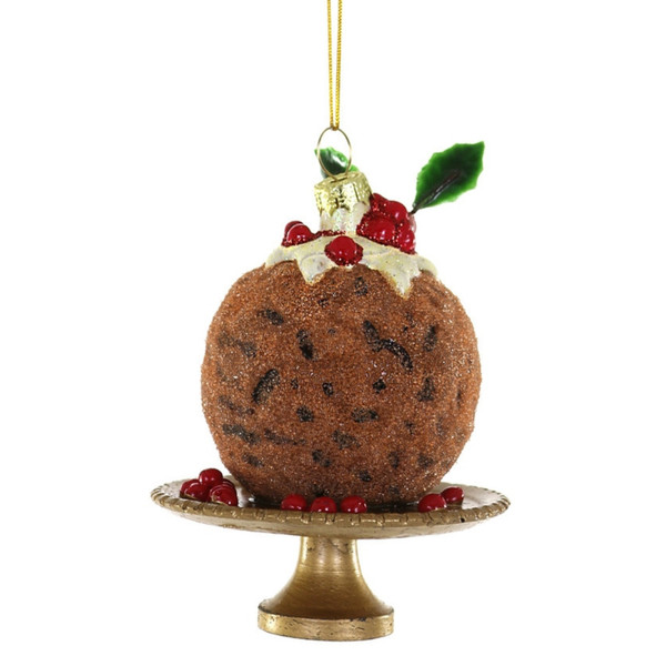 Cody Foster Glass Christmas Pudding Ornament