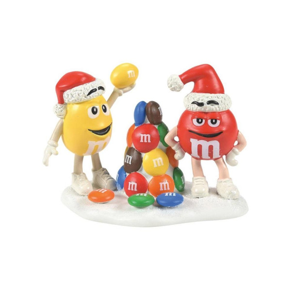 Department 56 - North Pole Village - M And M Building A Tree Of Our Own
