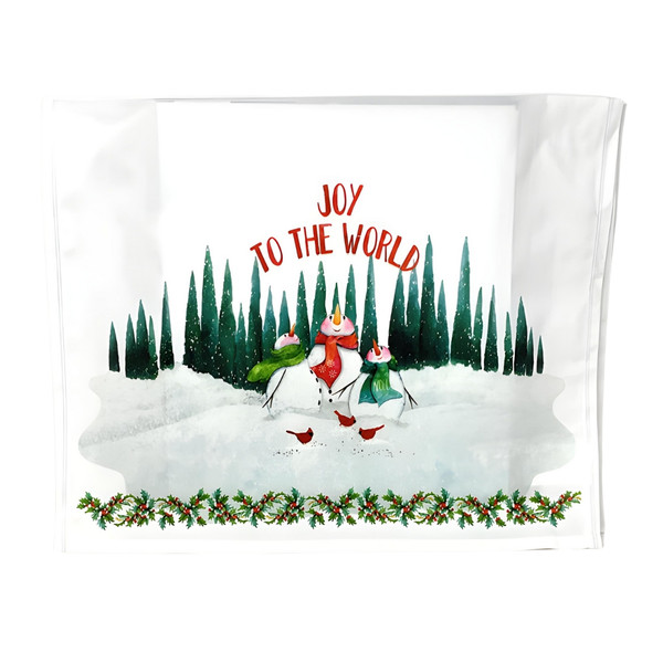 Joy to the World Snowmen Tea Towel