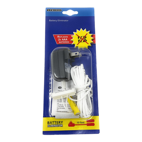 Lumineo AAA Battery Eliminator, 10ft Cord, Electric Conversion