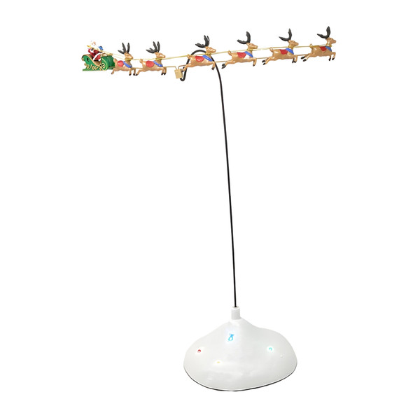 Lumineo Flying Santa Sleigh Animated Scene - 19"