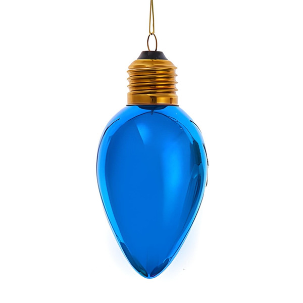 Kurt Adler Classic Light Blue C7 Bulb Glass Ornament 4.5" F2298