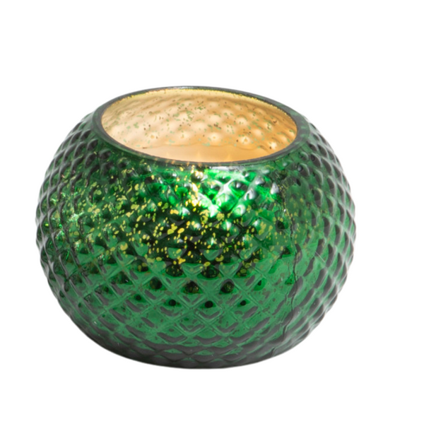 Green Mercury Glass Votive Candle - Enchanted Glow