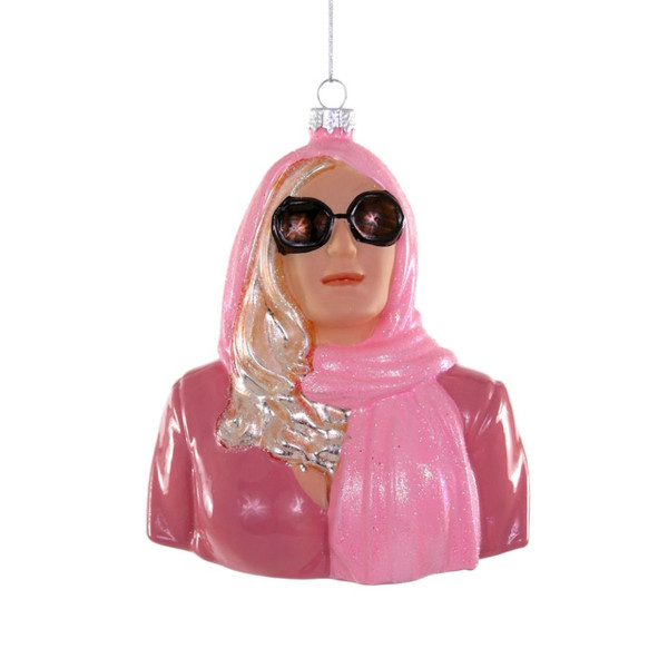 Tanya Glittering Pink Holiday Ornament