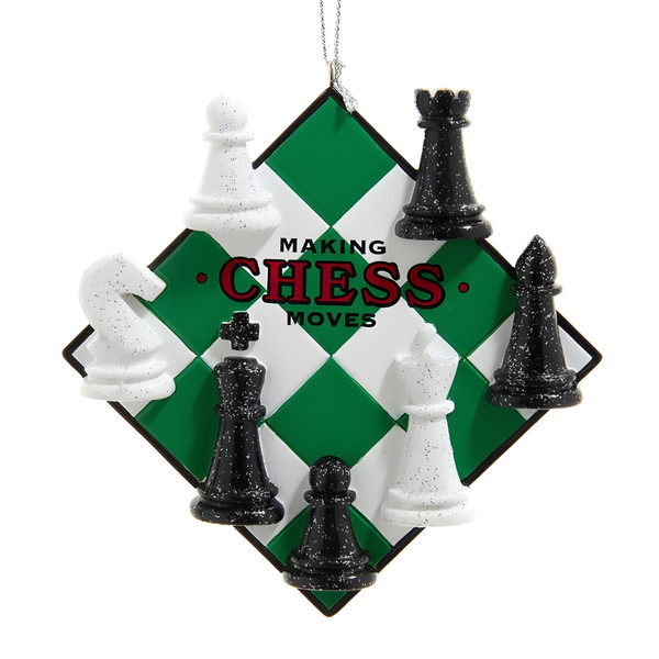 Chess Moves Resin Ornament