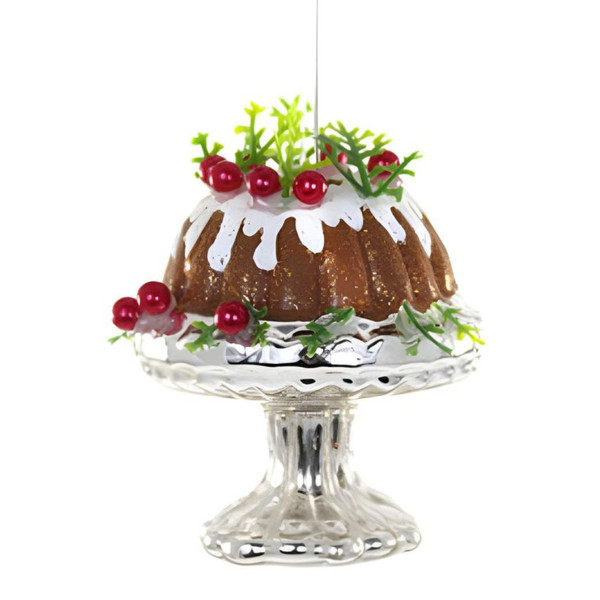 Festive Holiday Bundt Cake Ornament