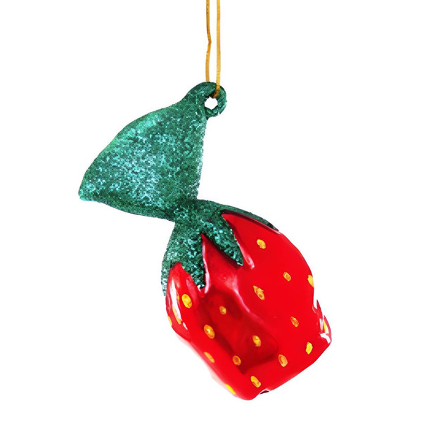 Sparkling Strawberry Candy Christmas Ornament