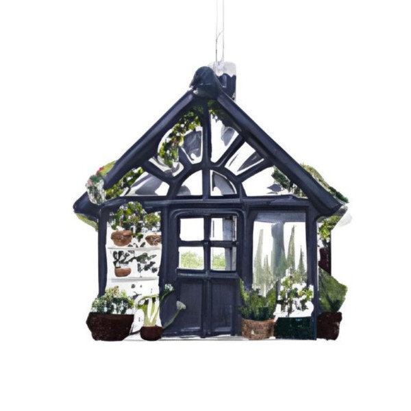 Cody Foster Blue Reclaimed Greenhouse Ornament