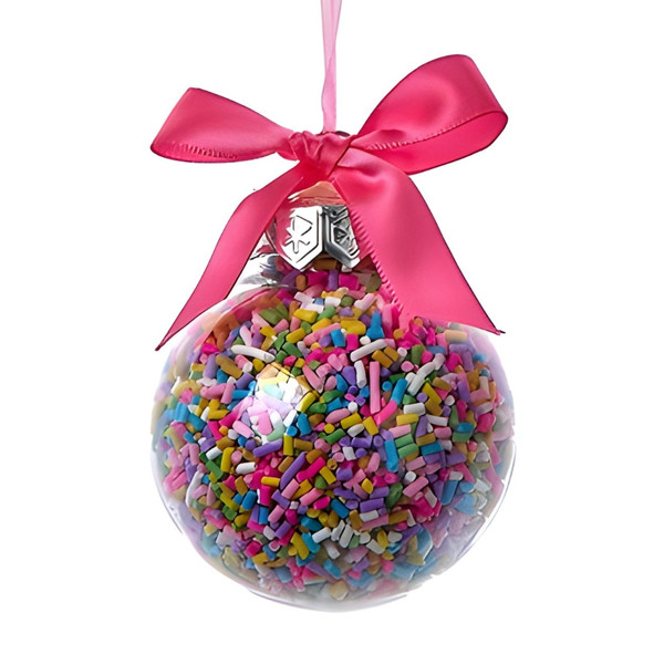 Sprinkle Filled Bubblegum Ball Ornament
