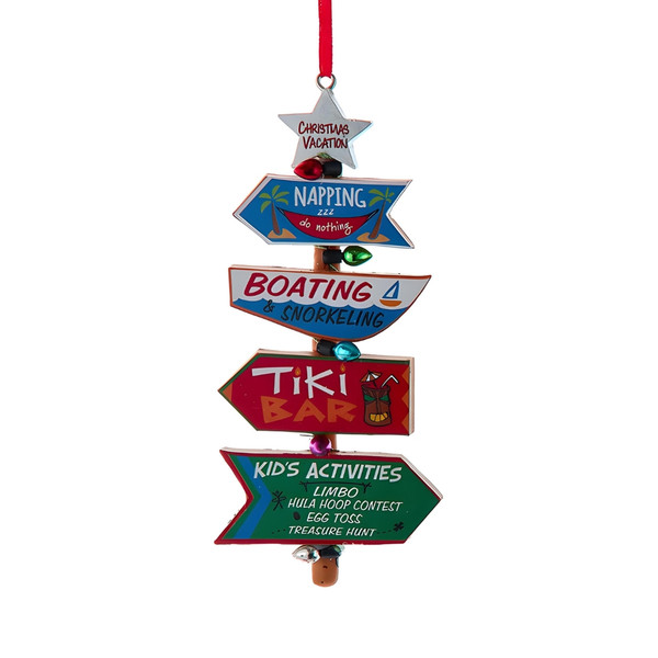 Christmas Vacation At The Lake Sign Ornament