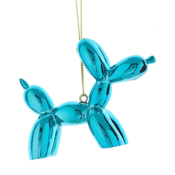 Turquoise Balloon Dog Ornament