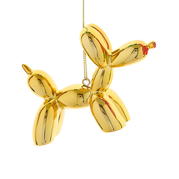 Lustrous Yellow Balloon Dog Ornament