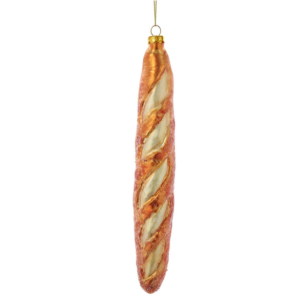 Glass French Baguette Ornament