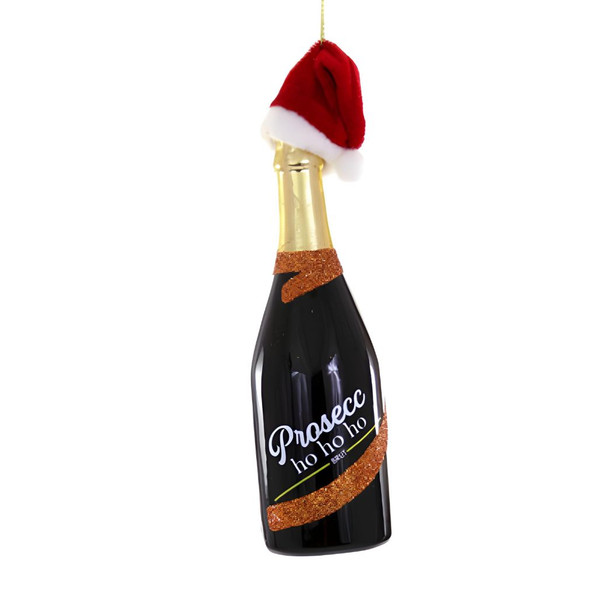 Prosecco Ho-Ho-Ho Bottle Ornament