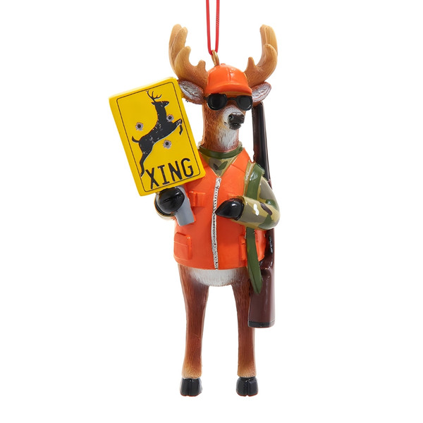 Hunting Deer Resin Ornament