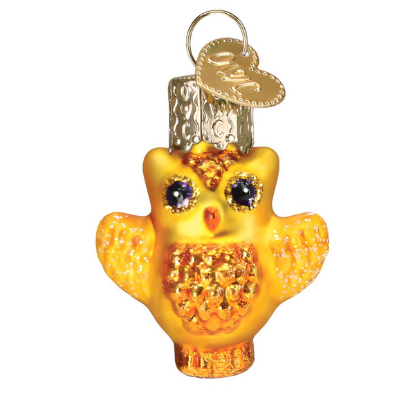 Mini Halloween Owl Glitter Ornament