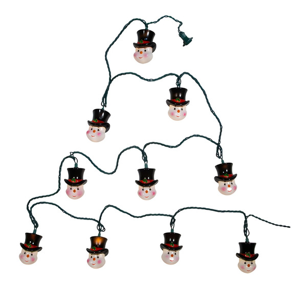 Cheerful Snowman Head Lights