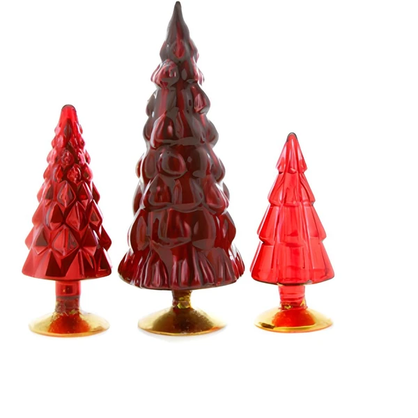 Hue Trees Small Set of 3 Red