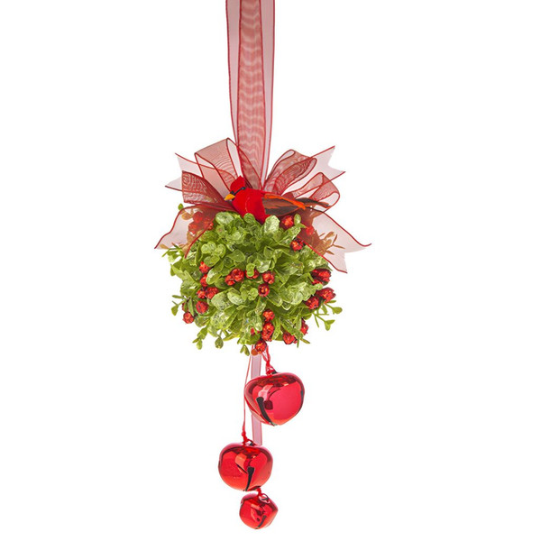 Cardinal Jingle Bell Door Decor - Red Bells
