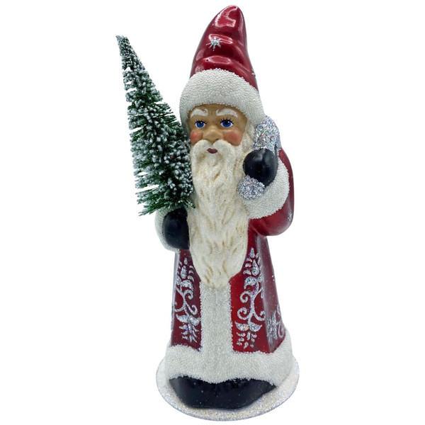 Santa with Silver Accents Candy Container