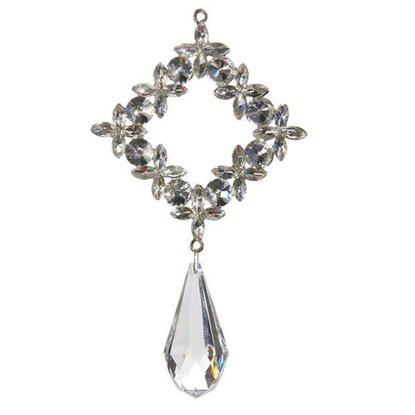 Square Crystal Drop Ornament