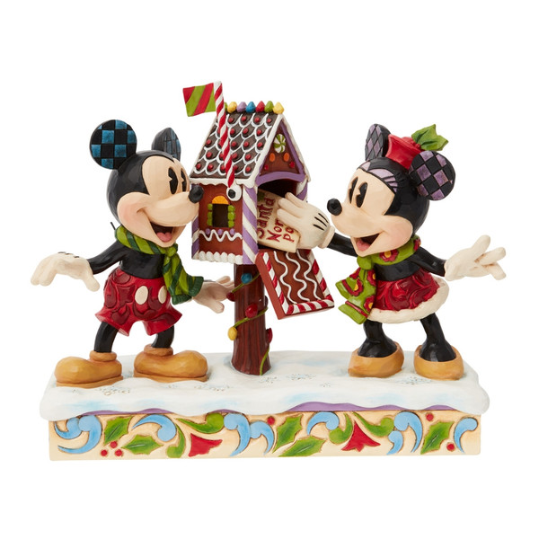 Jim Shore Disney Traditions Mickey And Minnie Christmas Letters Figurine