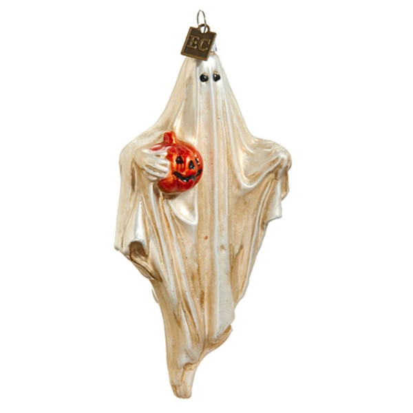 Friendly Ghost with Pumpkin Ornament