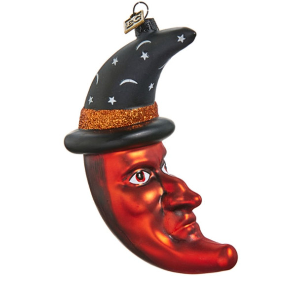Witchy Moon with Hat ornament