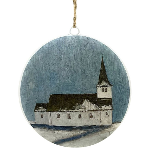 Side of Church Disc Ornament