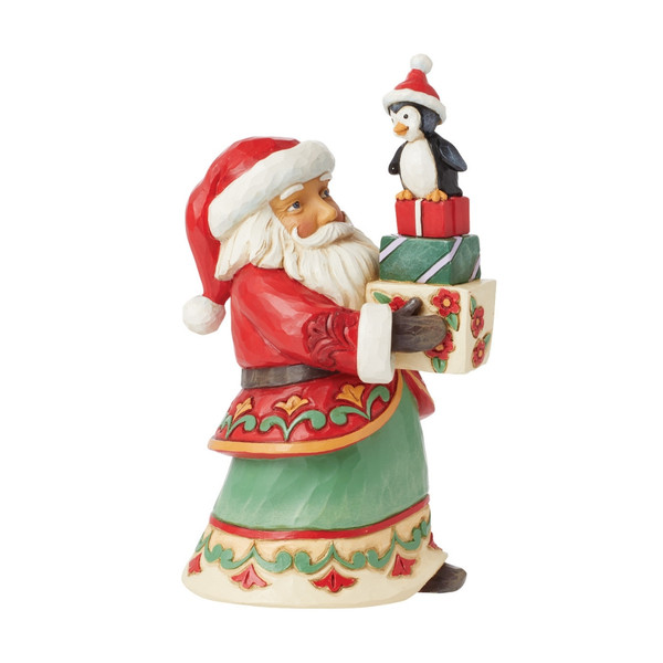 Jim Shore - Heartwood Creek - Pint Size Santa With Presents Figurine