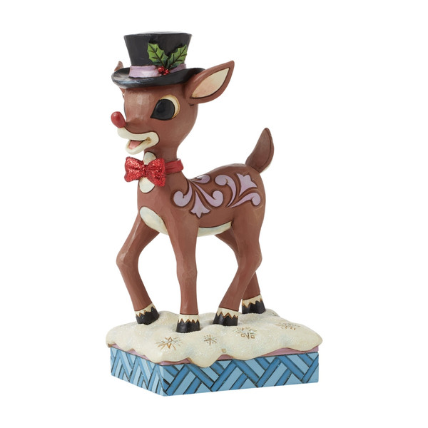 Jim Shore - Rudolph Traditions - Rudolph in Top Hat & Bowtie Figurine