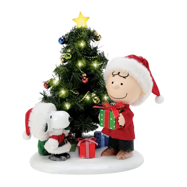 Possible Dreams - Charlie Brown And Santa Snoopy Figurine