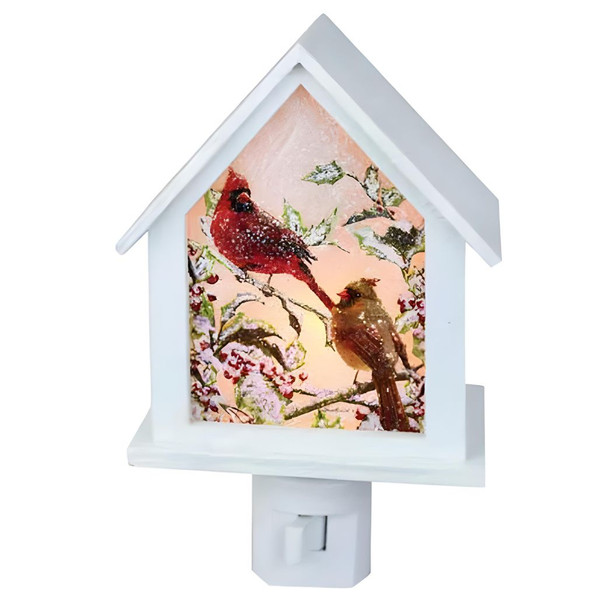 Holly & Cardinals Night Light