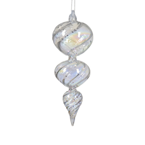 Iridescent Glass Finial Ornament