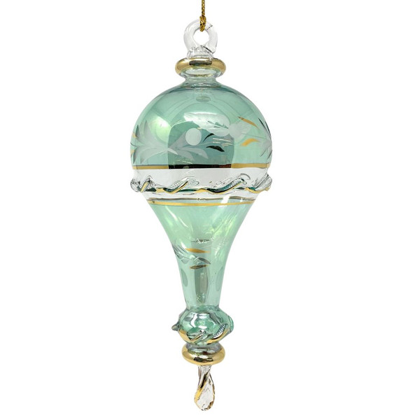 Green Hot Air Balloon Ornament