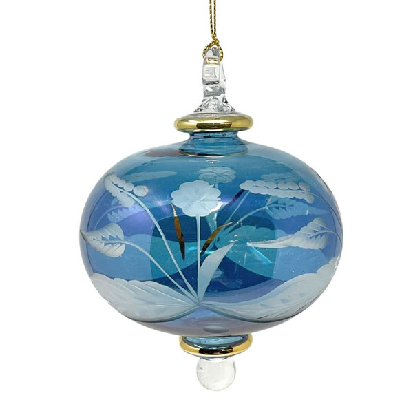 Blue Frost Sphere Ornament