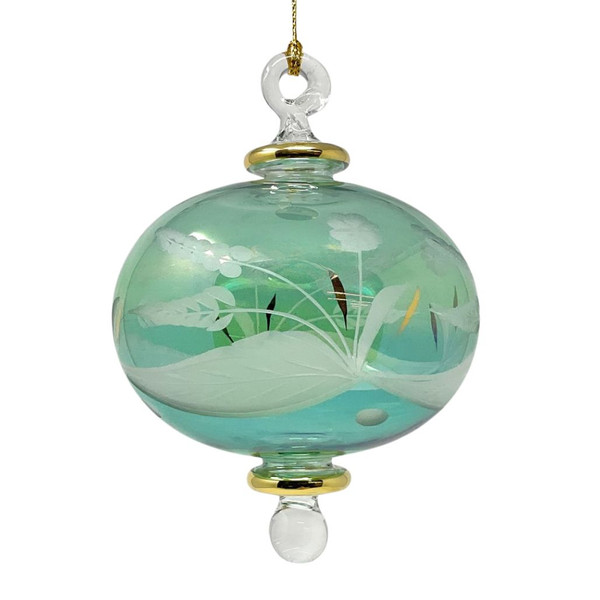 Green Frost Sphere Ornament