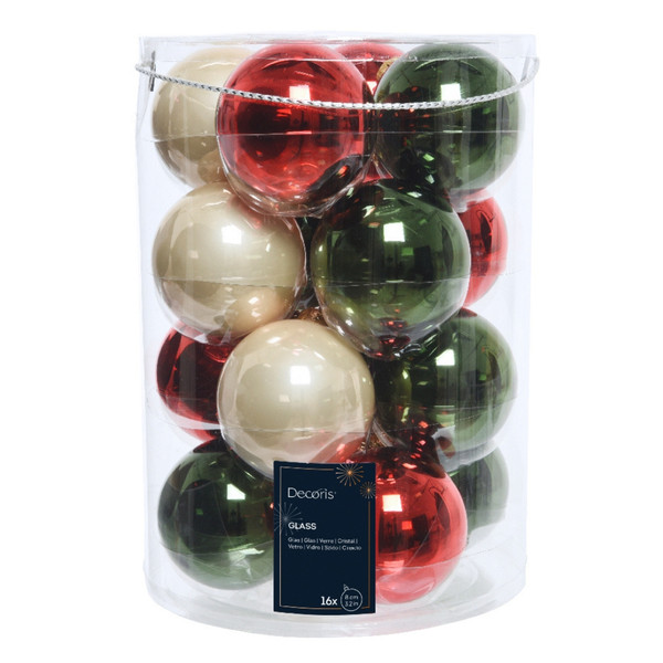 Shiny Glass Christmas Ornament Set