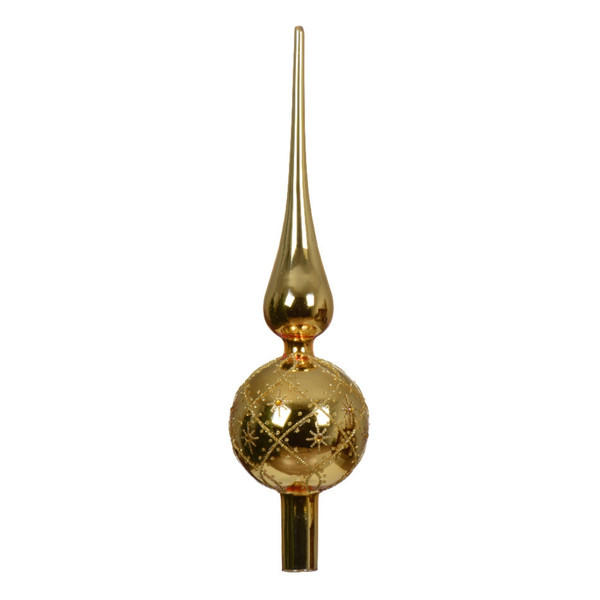 Gold Glass Finial Tree Topper