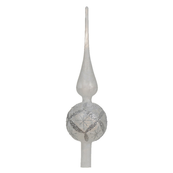 Frosted Glass Finial Tree Topper