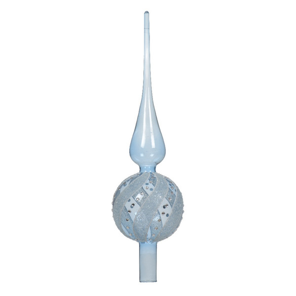 Blue Glass Finial Tree Topper
