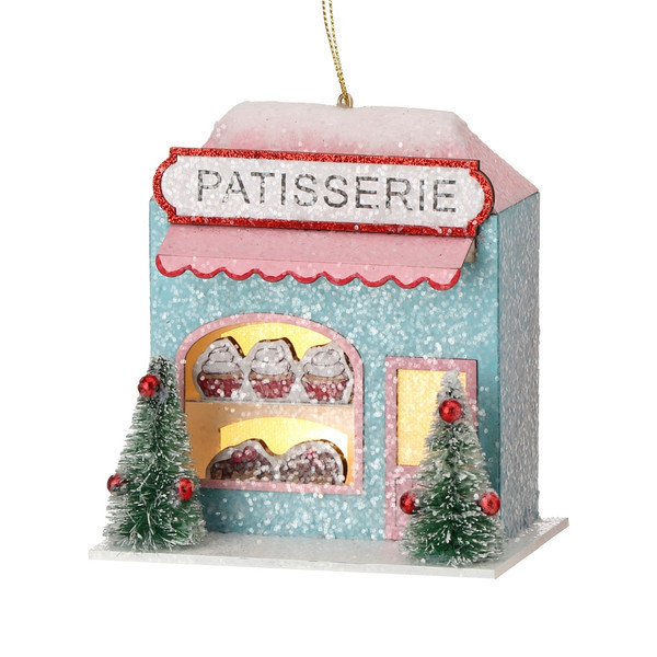 LED Cardboard Blue Bakery Ornament