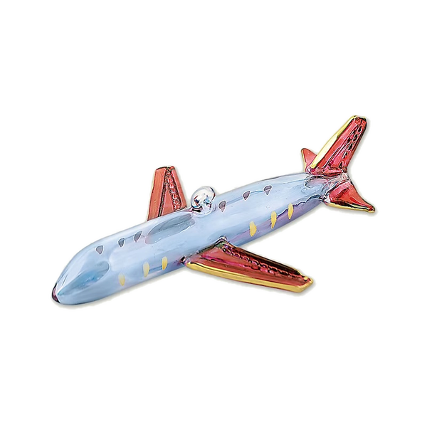 Egyptian Museum Glass Airplane Ornament