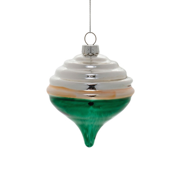 White and Green Onion Ornament