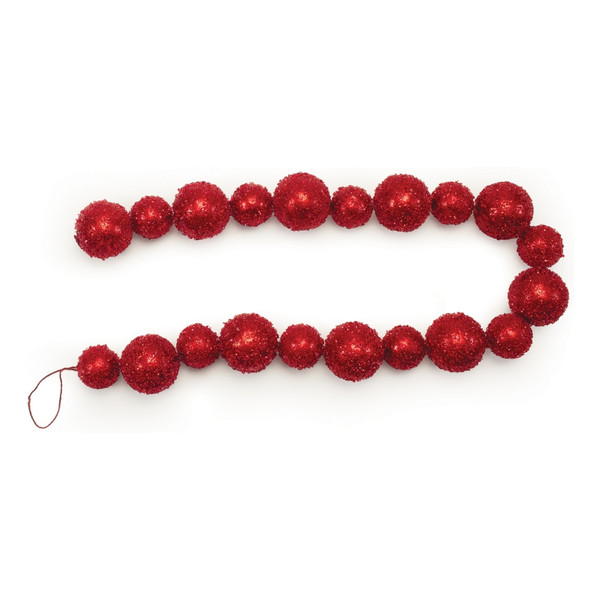 Red Glitter Foam Garland